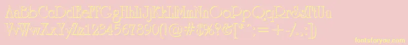ARomanussh Font – Yellow Fonts on Pink Background