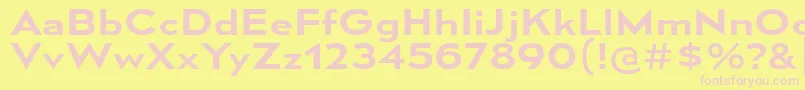 MesmerizeExSb Font – Pink Fonts on Yellow Background