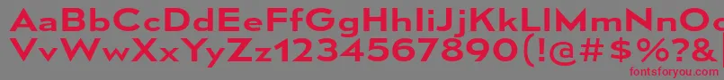 MesmerizeExSb Font – Red Fonts on Gray Background