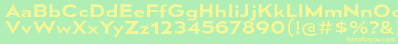 Police MesmerizeExSb – polices jaunes sur fond vert