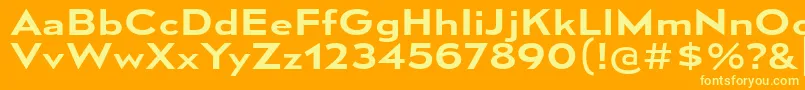 MesmerizeExSb Font – Yellow Fonts on Orange Background