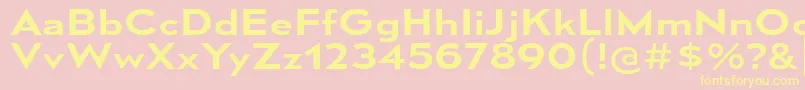 MesmerizeExSb Font – Yellow Fonts on Pink Background