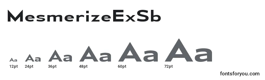 Размеры шрифта MesmerizeExSb
