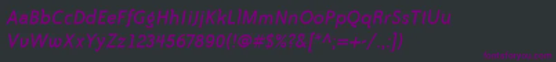 Шрифт BaileySansItcBookItalic – фиолетовые шрифты на чёрном фоне