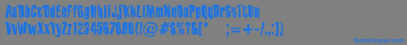 PfoffbeatFunky-Schriftart – Blaue Schriften auf grauem Hintergrund