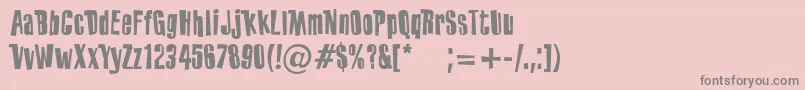 PfoffbeatFunky Font – Gray Fonts on Pink Background