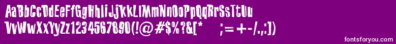 PfoffbeatFunky Font – White Fonts on Purple Background