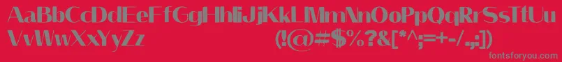 フォントLeilaniPersonalUseOnly – 赤い背景に灰色の文字