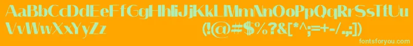 LeilaniPersonalUseOnly Font – Green Fonts on Orange Background