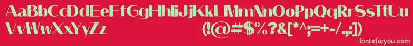 LeilaniPersonalUseOnly Font – Green Fonts on Red Background