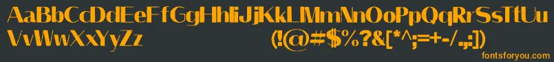 Шрифт LeilaniPersonalUseOnly – оранжевые шрифты на чёрном фоне