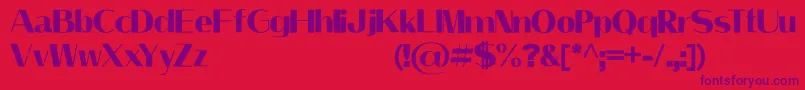 LeilaniPersonalUseOnly-Schriftart – Violette Schriften auf rotem Hintergrund