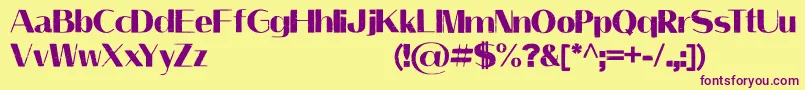 LeilaniPersonalUseOnly Font – Purple Fonts on Yellow Background
