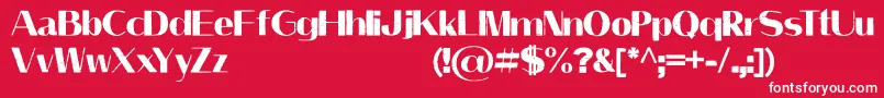 LeilaniPersonalUseOnly Font – White Fonts on Red Background