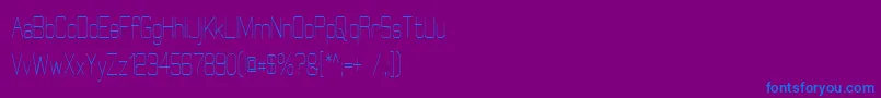 ElgethyCondensed Font – Blue Fonts on Purple Background