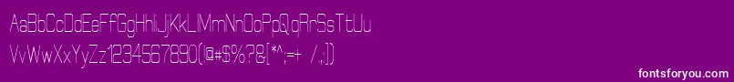 Шрифт ElgethyCondensed – белые шрифты на фиолетовом фоне