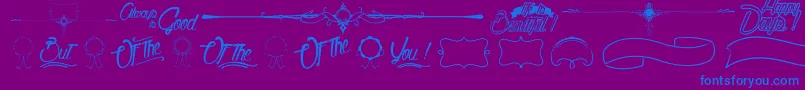 Шрифт FromThisMoment – синие шрифты на фиолетовом фоне