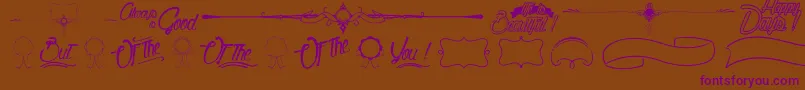 Шрифт FromThisMoment – фиолетовые шрифты на коричневом фоне