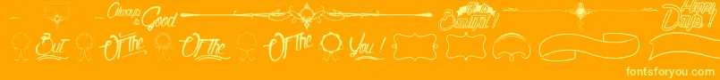 FromThisMoment-Schriftart – Gelbe Schriften auf orangefarbenem Hintergrund