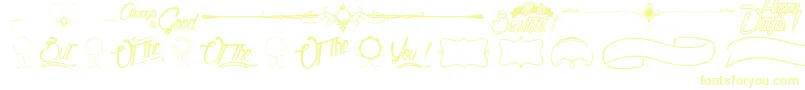 FromThisMoment-Schriftart – Gelbe Schriften auf weißem Hintergrund
