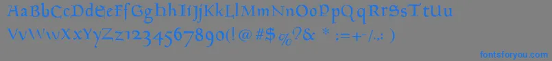 Goudament Font – Blue Fonts on Gray Background