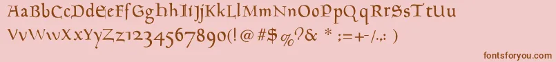 Goudament Font – Brown Fonts on Pink Background