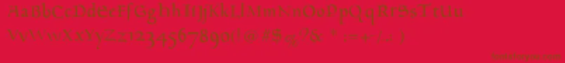 Goudament Font – Brown Fonts on Red Background