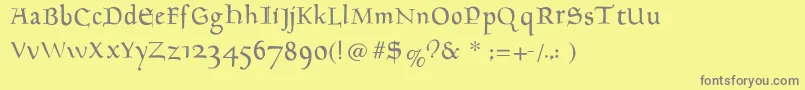 Goudament Font – Gray Fonts on Yellow Background