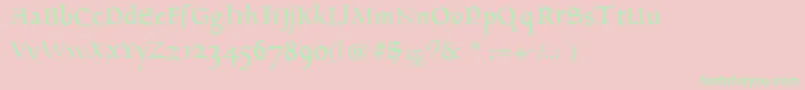 Goudament Font – Green Fonts on Pink Background