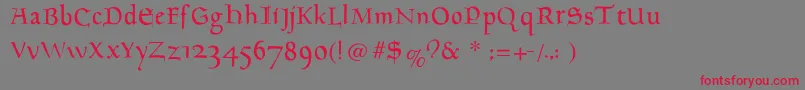 Goudament Font – Red Fonts on Gray Background