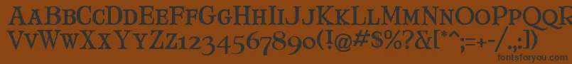 MaryJaneSmallCaps Font – Black Fonts on Brown Background