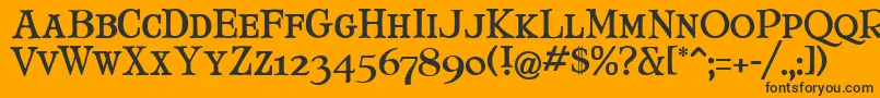 MaryJaneSmallCaps Font – Black Fonts on Orange Background