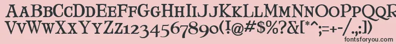 MaryJaneSmallCaps Font – Black Fonts on Pink Background