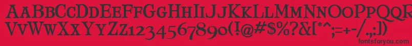 MaryJaneSmallCaps Font – Black Fonts on Red Background