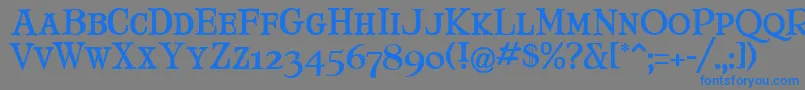 MaryJaneSmallCaps Font – Blue Fonts on Gray Background