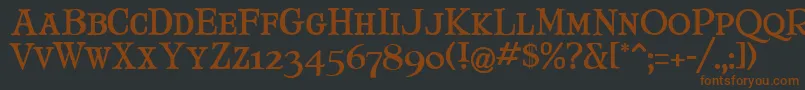MaryJaneSmallCaps Font – Brown Fonts on Black Background