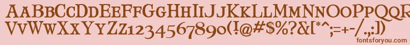 MaryJaneSmallCaps Font – Brown Fonts on Pink Background
