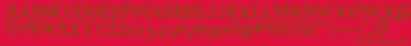 MaryJaneSmallCaps Font – Brown Fonts on Red Background