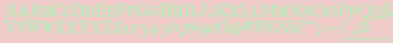 MaryJaneSmallCaps Font – Green Fonts on Pink Background