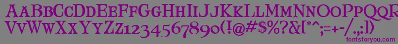 MaryJaneSmallCaps Font – Purple Fonts on Gray Background