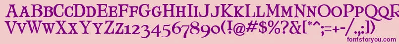 MaryJaneSmallCaps Font – Purple Fonts on Pink Background