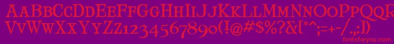 MaryJaneSmallCaps Font – Red Fonts on Purple Background
