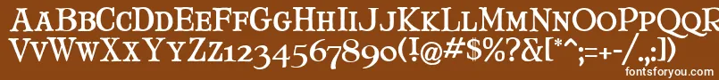 MaryJaneSmallCaps Font – White Fonts on Brown Background