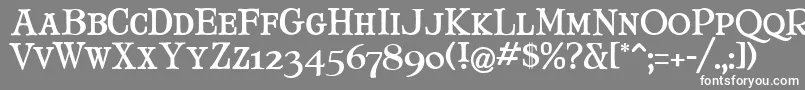 MaryJaneSmallCaps Font – White Fonts on Gray Background