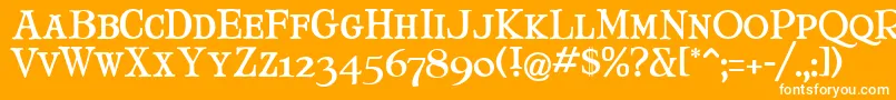 MaryJaneSmallCaps Font – White Fonts on Orange Background