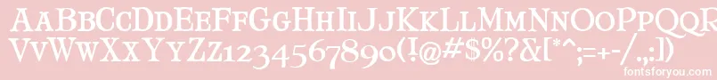 MaryJaneSmallCaps Font – White Fonts on Pink Background