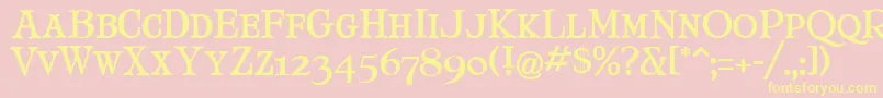 MaryJaneSmallCaps Font – Yellow Fonts on Pink Background