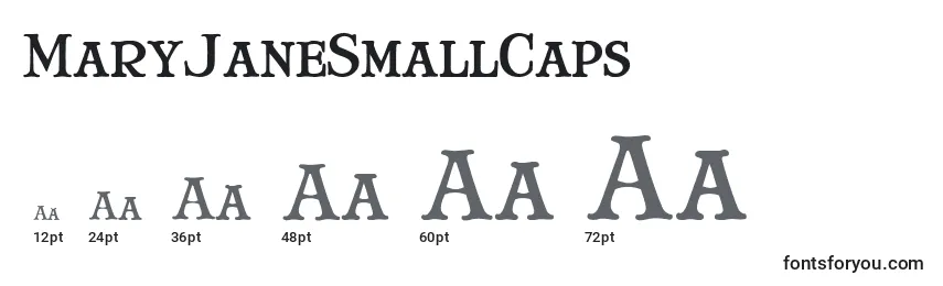 MaryJaneSmallCaps Font Sizes