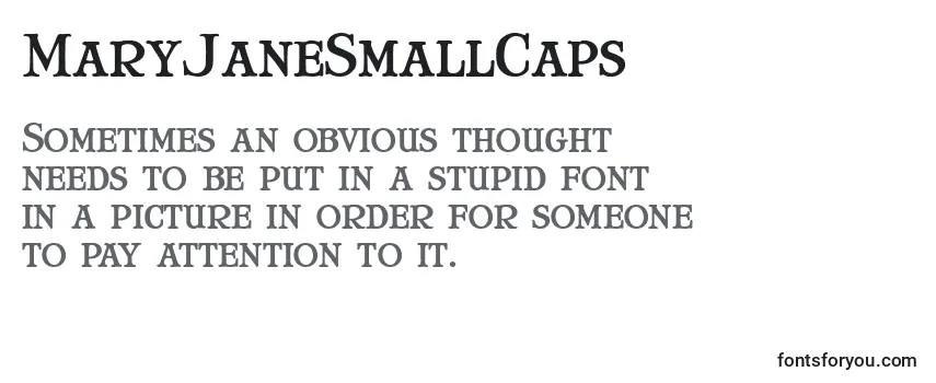 Review of the MaryJaneSmallCaps Font