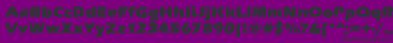 EnnisUltraRegular Font – Black Fonts on Purple Background
